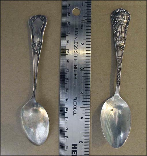 State Seal, Soldiers/Sailors Monument, Indianapolis, Indiana Souvenir Spoon MAIN