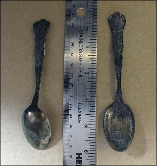 Aerial Bridge, State Seal, Duluth, Minnesota Souvenir Spoon MAIN
