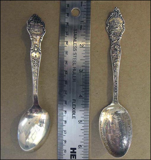 Third Presbyterian Church, State Seal, State Capitol, Portland, Oregon Souvenir Spoon MAIN