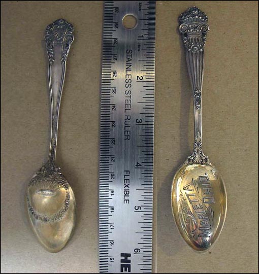 Etched Bowl, Marietta, Ohio Souvenir Spoon MAIN