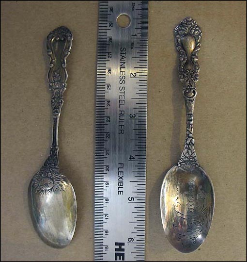 Etched Bowl, Los Angeles, California Souvenir Spoon MAIN