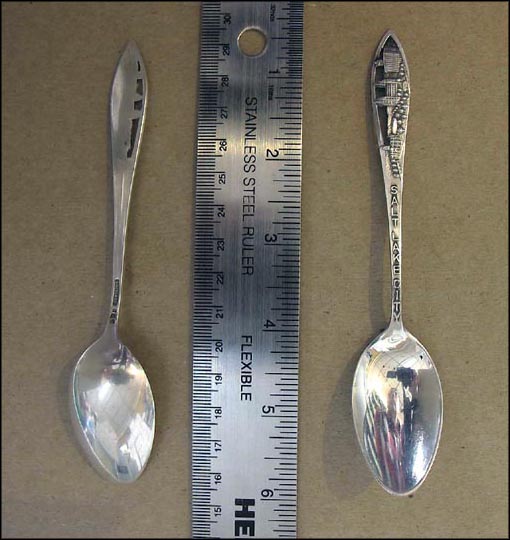Cut Out Temple Square, Salt Lake City, Utah Souvenir Spoon MAIN