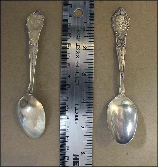 State Seal, State Capitol, Sun Over Boats in Water, California Souvenir Spoon MAIN