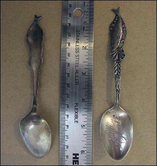 Fish and Seashell Handle, Seattle, Washington Souvenir Spoon MAIN