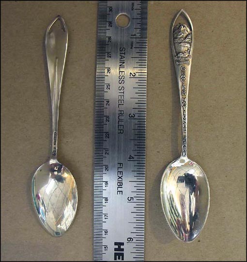 Glacier National Park, Cut Out Sons To The Sun Mountain, Montana Souvenir Spoon MAIN