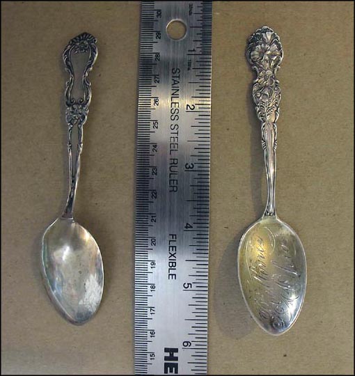 Etched Bowl, Bellevue, Ohio Souvenir Spoon MAIN