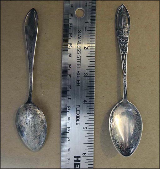 Cut Out City Hall, Los Angeles, California Souvenir Spoon MAIN