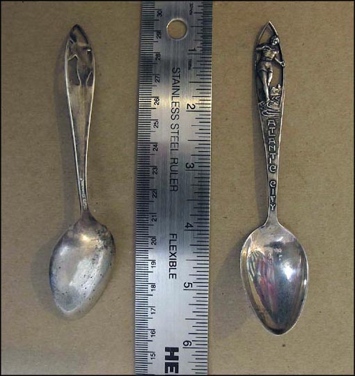 Cut Out Woman Surfing, Atlantic City, New Jersey Souvenir Spoon MAIN