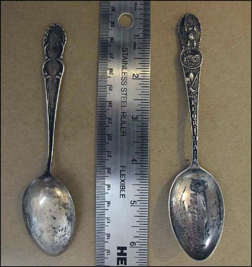 State Seal and Capitol, Miami Beach, Florida Souvenir Spoon MAIN
