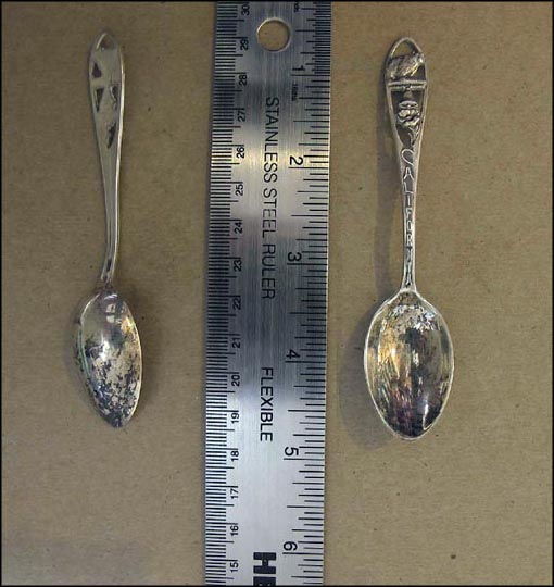 Cut Out Bear, Bell and Flower, California Souvenir Spoon MAIN