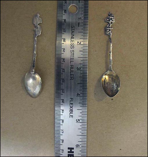 Entrance Gate, Bears on Tree Limb, Gardiner, Montana Souvenir Spoon MAIN