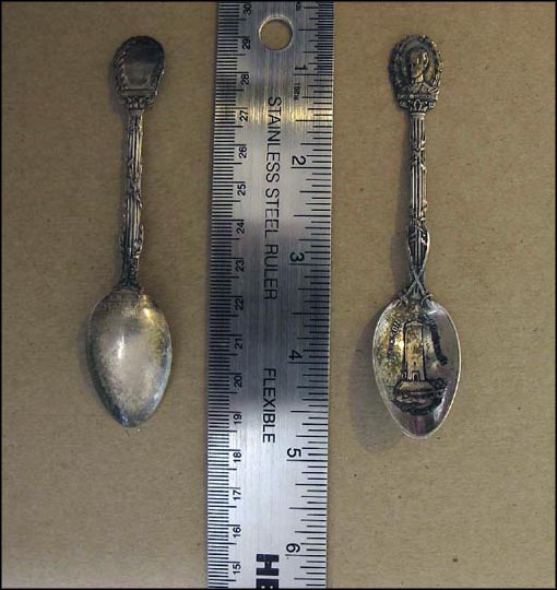 Old Hickory, Jackson Monument, Battlefield, New Orleans, Louisiana Souvenir Spoon MAIN