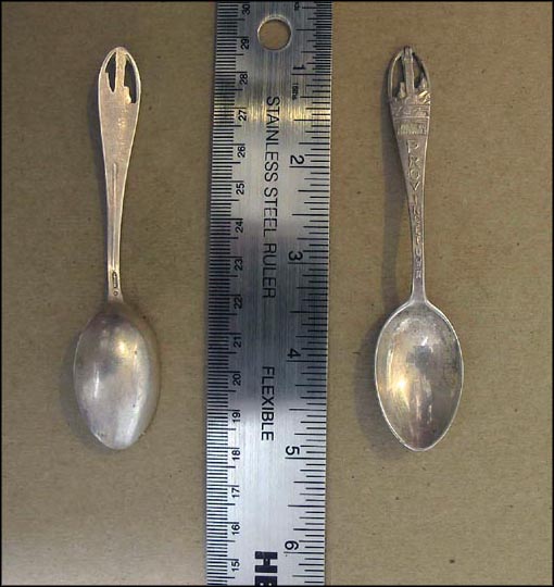 Cut Out Pilgrim Memorial, Provincetown, Massachusetts Souvenir Spoon MAIN