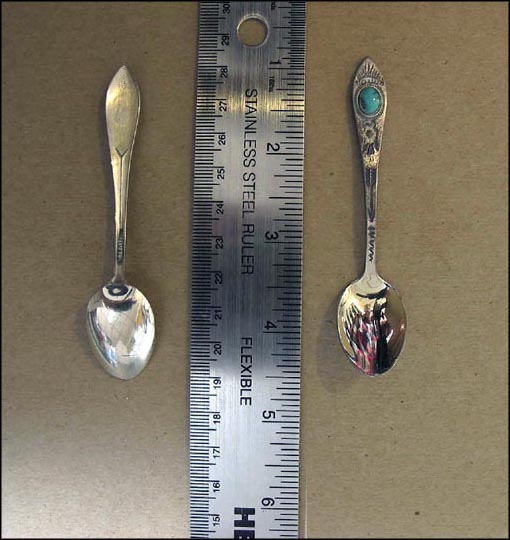 Tourquoise Stone, Bird, Aarow Souvenir Spoon MAIN