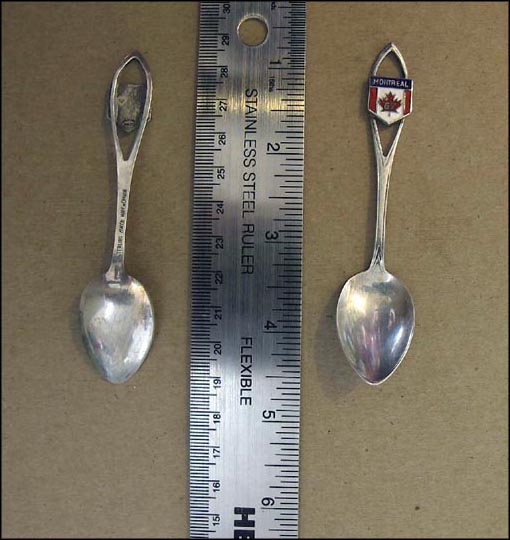 Enameled Maple Leaf 67, Montreal, Canada Souvenir Spoon MAIN