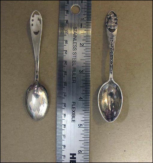 Cut Out Donkey Pulling Wagon, St. Crouix VI Souvenir Spoon MAIN