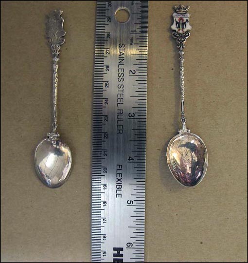 Enameled Person, 800 Silver, Munchen, Germany Souvenir Spoon MAIN