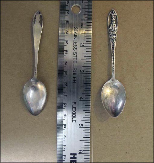 Cut Out Pilgrim Monument, Plymouth Rock, Plymouth, Massachusetts Souvenir Spoon MAIN