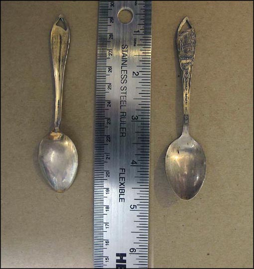 Bridge, Straits, Mackinac Island, Michigan Souvenir Spoon MAIN