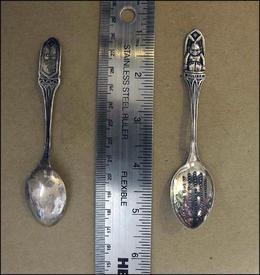 Billiken, "I AM THE GOLD OF BETTER THINGS- MY PRESENCE ALWAYS LAUGHTER BRINGS,... Souvenir Spoon MAIN