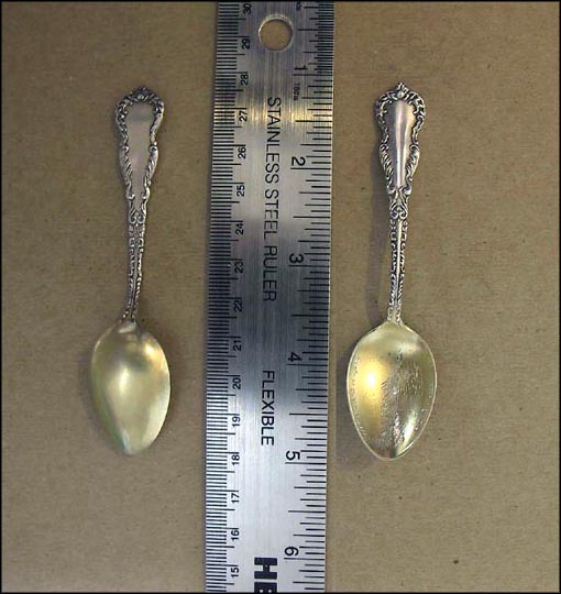 Diamond Head Etched Bowl, Honolulu, Hawaii Souvenir Spoon MAIN