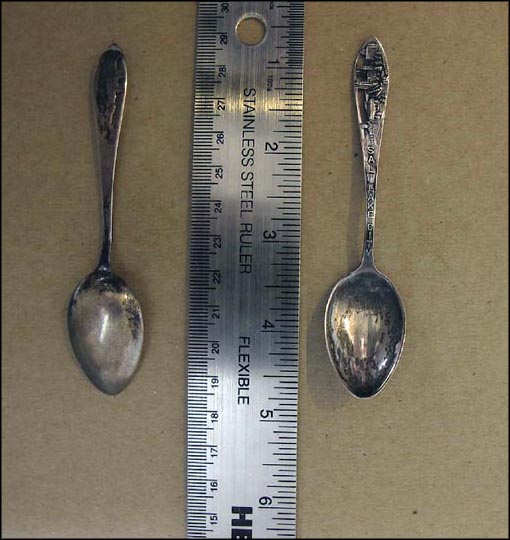 Cutout City Scene, Salt Lake City, Utah Souvenir Spoon MAIN
