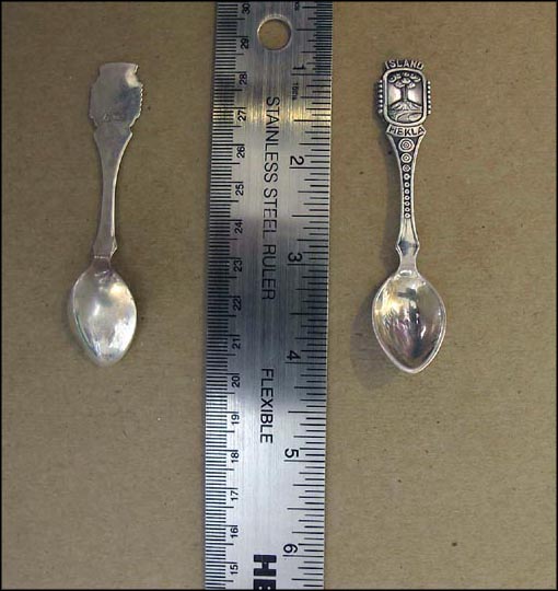 Island Hekla, Volcano Souvenir Spoon MAIN