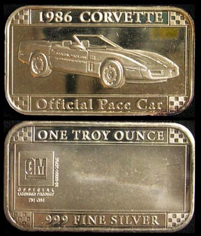 Corvette Pace Car 1986' Art Bar. MAIN