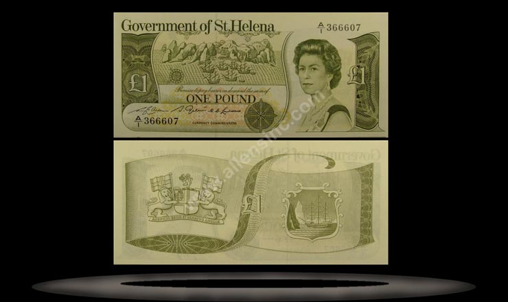 St. Helena Banknote, 1 Pound, ND (1981), P#9a MAIN