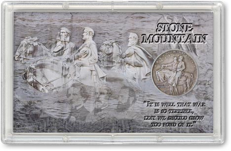 Stone Mountain Commemorative Half Dollar Display LARGE