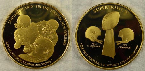 Super Bowl IV - gold plated' Art Bar. MAIN