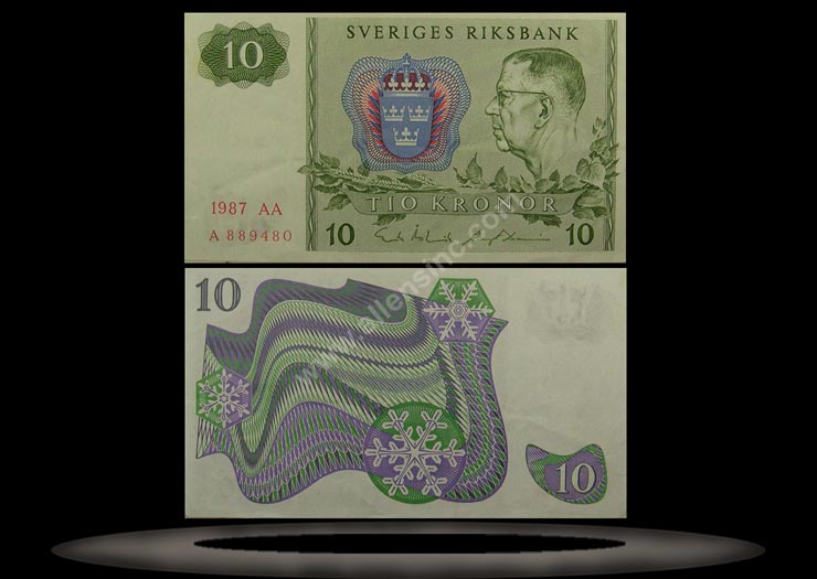 Sweden Banknote, 10 Kronor, 1990, P#52e MAIN