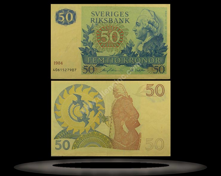 Sweden Banknote, 50 Kronor, 1989, P#53d MAIN