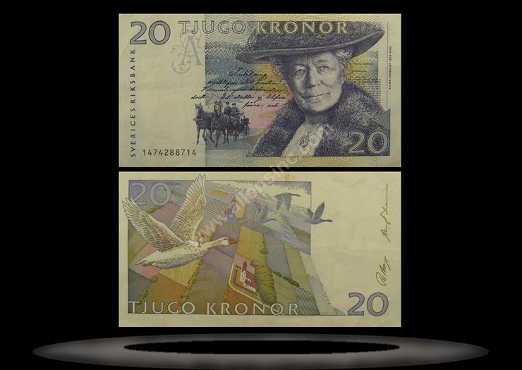 Sweden Banknote, 20 Kronor, 1991, P#61a MAIN