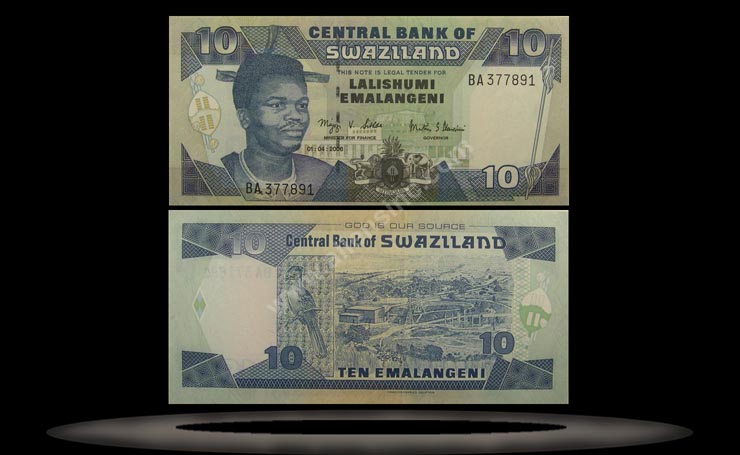 Swaziland Banknote, 10 Emalangeni, 1.4.2006, P#29b MAIN