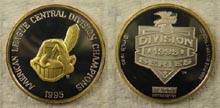 Cleveland Indians - AL Central Champions - gold highlighted' Art Bar. THUMBNAIL