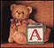 Bear With A Block, Cherished Teddies Block Letter #158488A THUMBNAIL