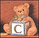 Bear With C Block, Cherished Teddies Block Letter #158488C THUMBNAIL