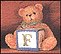 Bear With F Block, Cherished Teddies Block Letter #158488F THUMBNAIL
