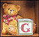 Bear With G Block, Cherished Teddies Block Letter #158488G THUMBNAIL