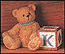 Bear With K Block, Cherished Teddies Block Letter #158488K THUMBNAIL