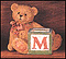 Bear With M Block, Cherished Teddies Block Letter #158488M THUMBNAIL