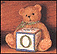 Bear With O Block, Cherished Teddies Block Letter #158488O THUMBNAIL