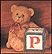 Bear With P Block, Cherished Teddies Block Letter #158488P THUMBNAIL
