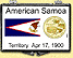 American Samoa Flag Snaplock Display - with Gold Plated Territorial Quarter THUMBNAIL
