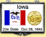 Iowa - State Flag Snaplock Display - with Gold Plated State Quarter THUMBNAIL