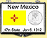 New Mexico State Flag Snaplock Display THUMBNAIL