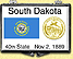 South Dakota - State Flag Snaplock Display - with Gold Plated State Quarter THUMBNAIL