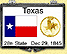 Texas - State Flag Snaplock Display - with Gold Plated State Quarter THUMBNAIL