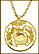 Georgia, Gold Plated Cut-Out Coin Necklace THUMBNAIL